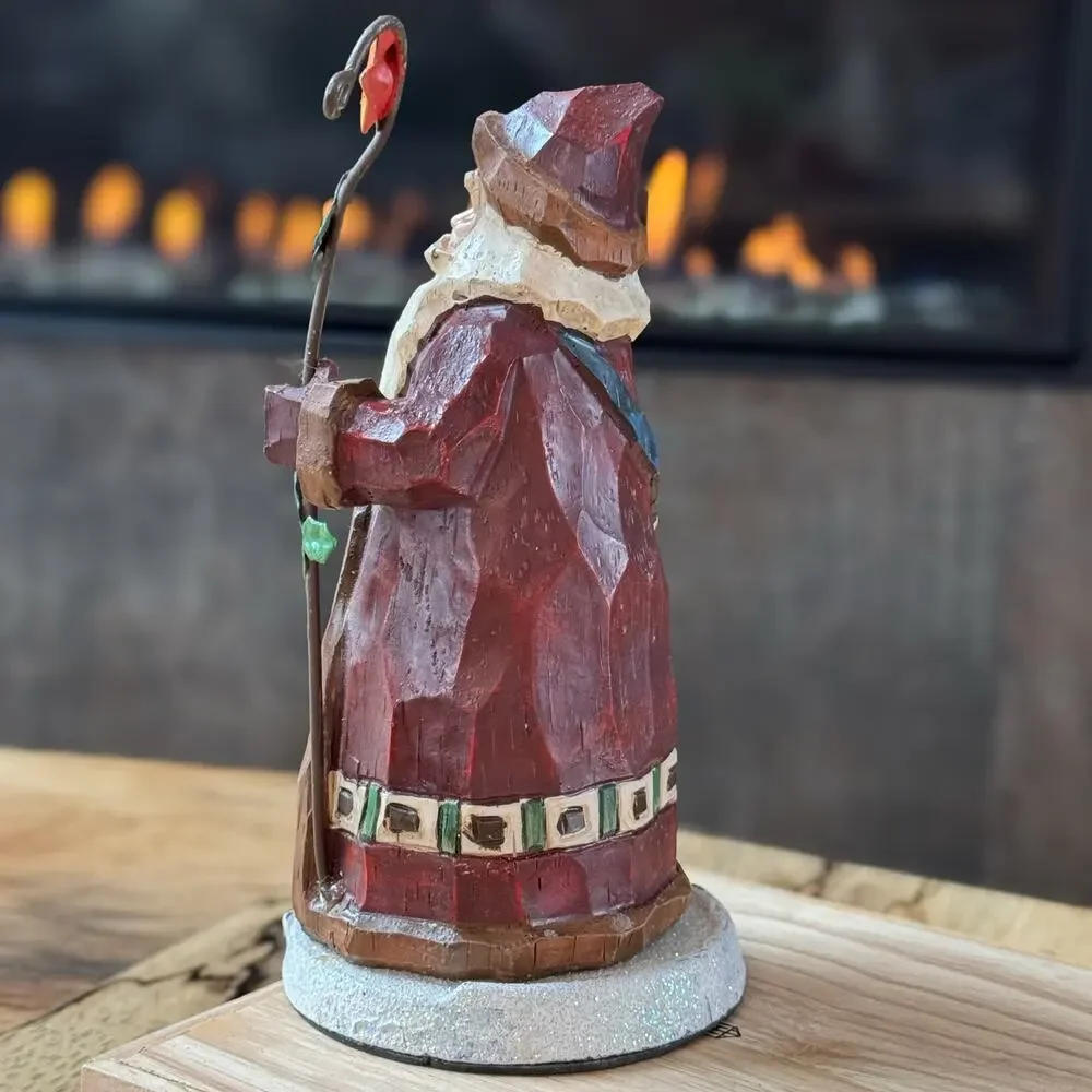 Jim Shore Heartwood Creek Old World Santa Stocking Holder 7